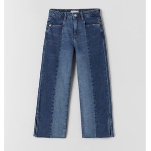 Zara block color straight leg jeans size girls 11-12 years